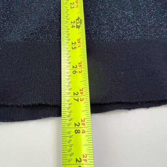 Banana Republic Sweater Angora Rabbit Hair Blend Womens XL Blue Metallic - Picture 8 of 8